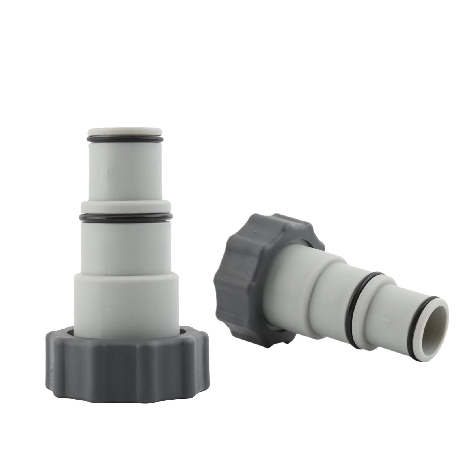 1.25″ to 1.5″ Type A Hose Adapter w/Collar for Threaded Connection Pumps Gray