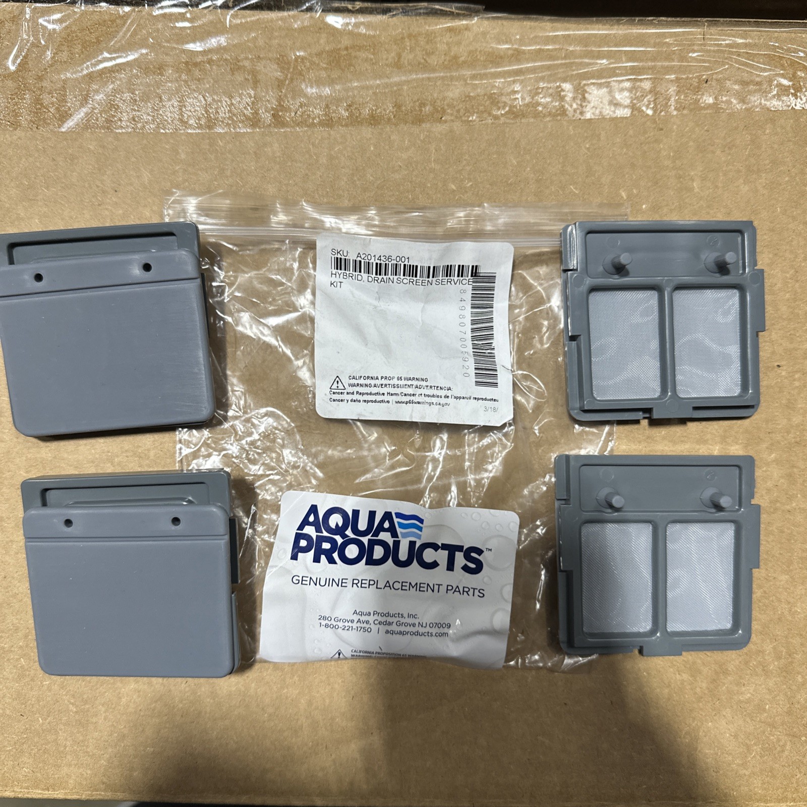 Aqua Products Aquabot Hybird Drain Screen Service Kit A201436-001 A201436 4 Pack