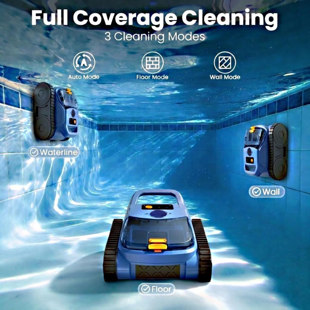 Refurbished Seauto Robot Pool Cleaner Vacuum Inground Floor Wall Waterline 3H