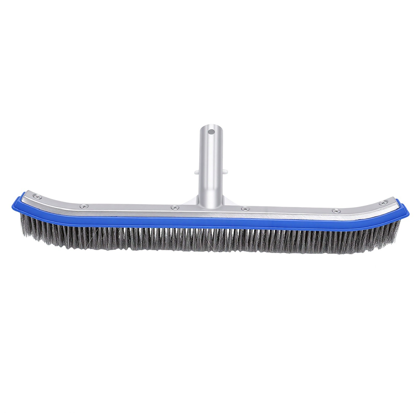 18 Inch Wide Pool Brush Head Curved Ends Nylon Stainless Steel Wire Heavy Du NEW