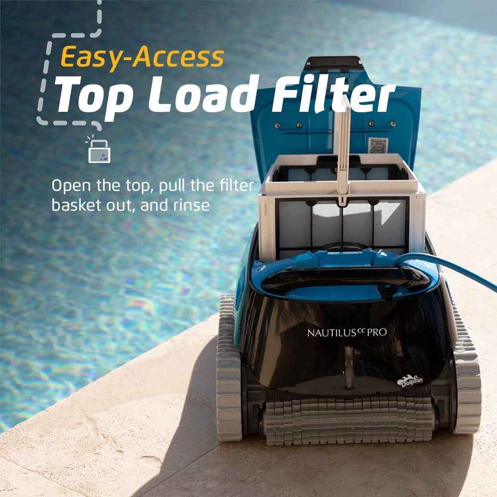 Dolphin Nautilus CC Pro Robotic Pool Vacuum Cleaner with Wi-Fi Control and Caddy