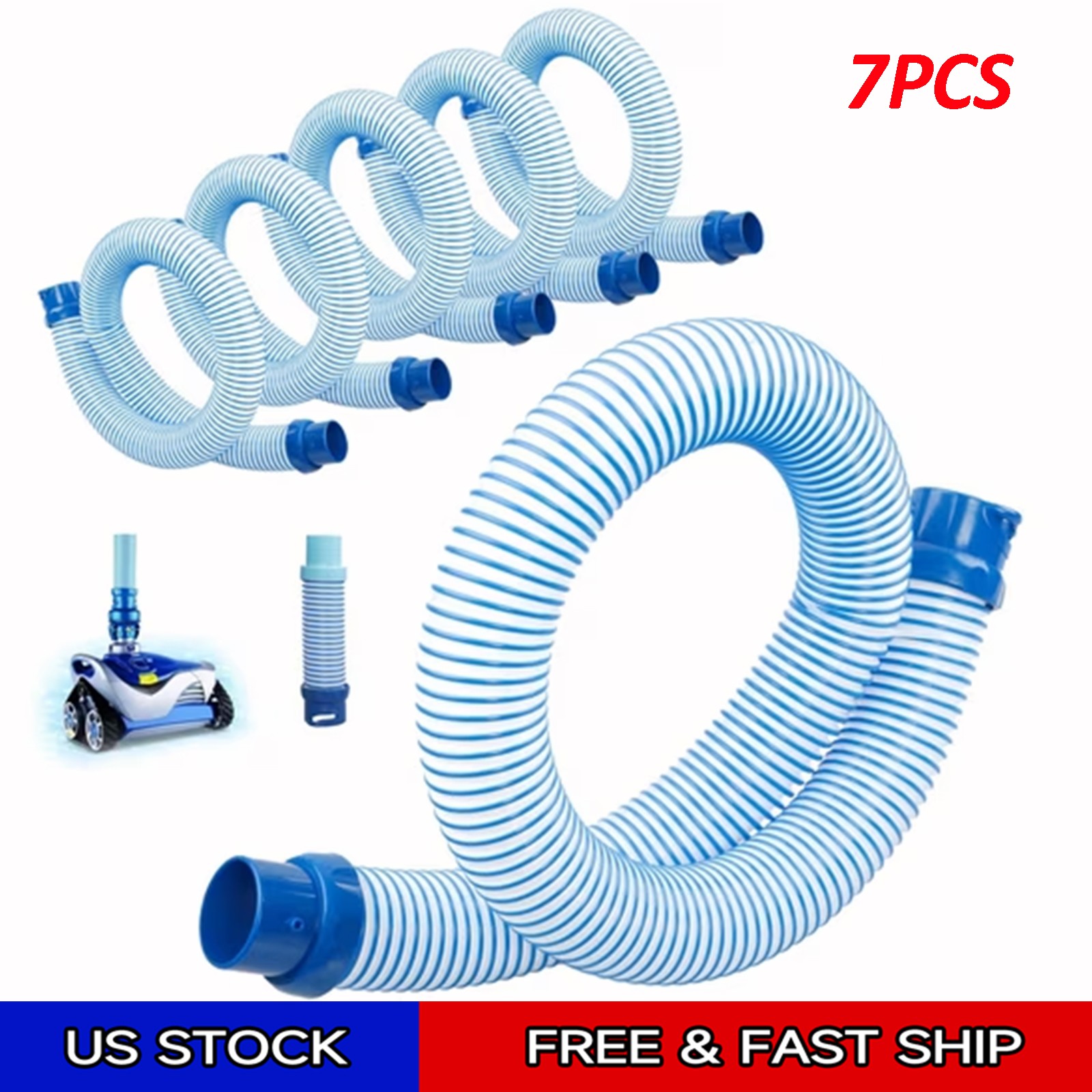 7Pcs for Zodiac Baracuda MX8 T5 Twist Lock Hose 1 Meter Long R0527700 R0527800