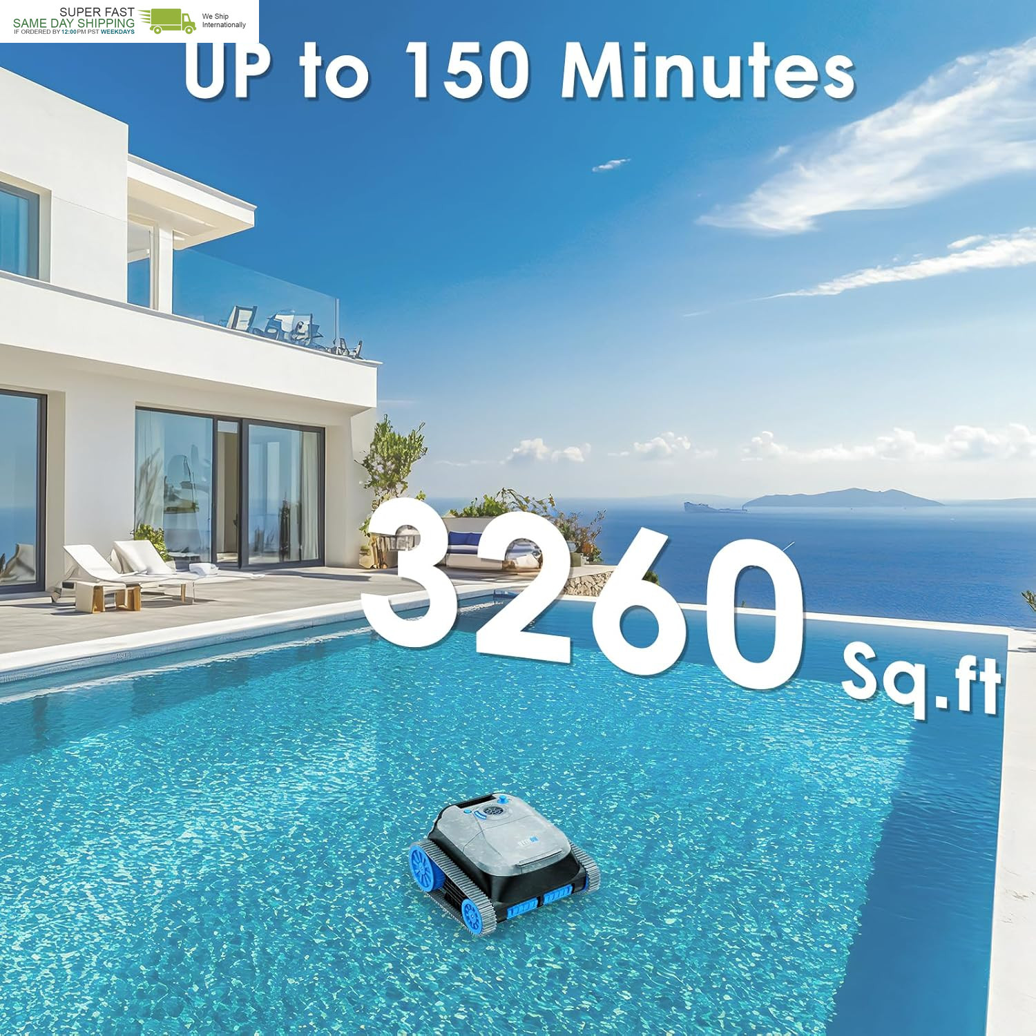 Cordless Pool Vacuum for Inground Pools, Dual-Motor Turbine System, Robotic Pool