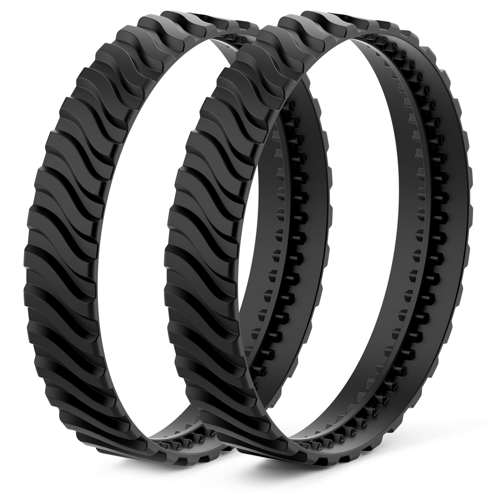 MUSCCCM 2 Pack R0526100 Pool Cleaner Tire Track Replacement for 2 Pack, Black
