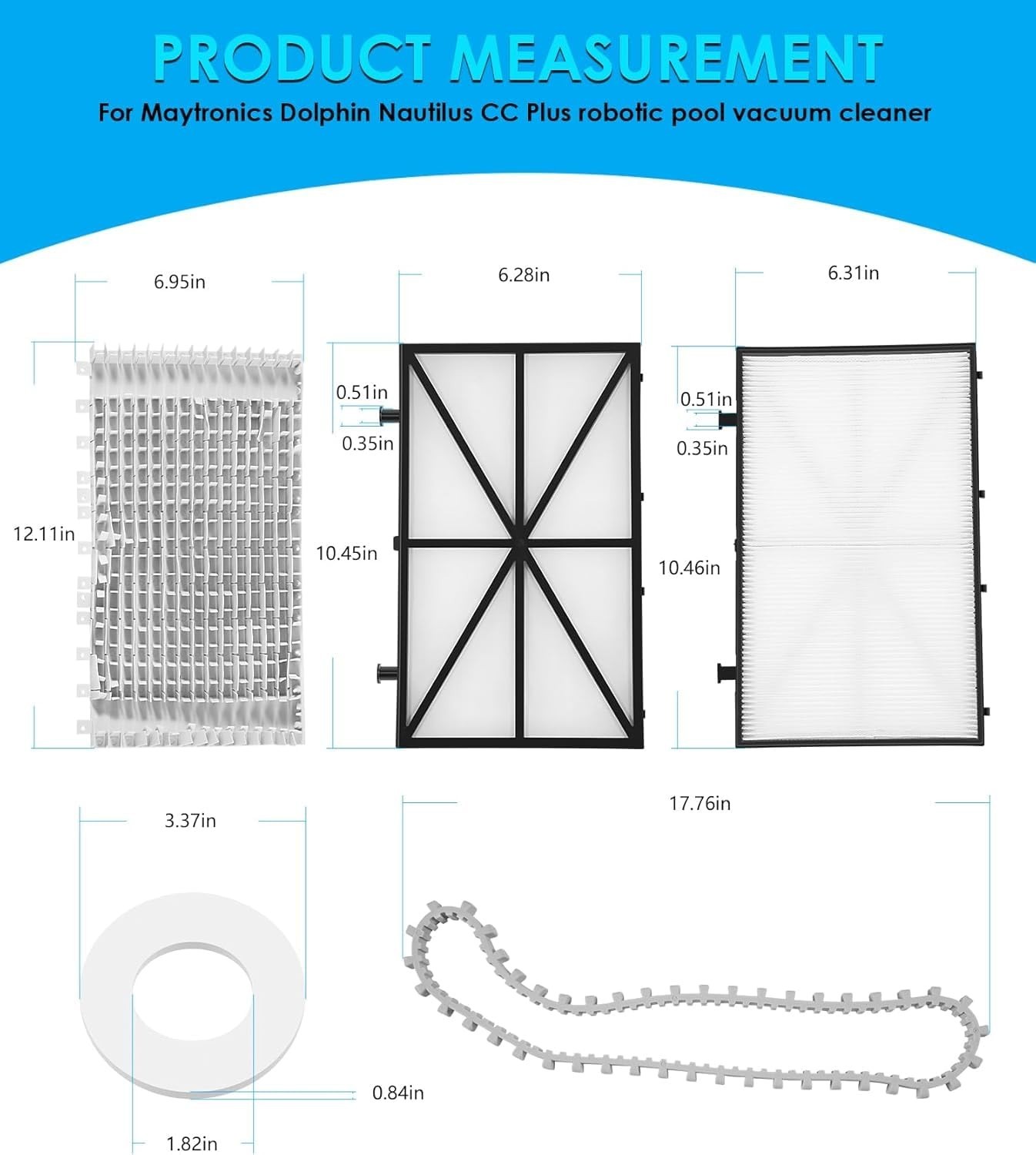 CC Plus Tune Up Rebuild Kit – Fine Filter Panels, Grey Brushes, Tracks & Rings f