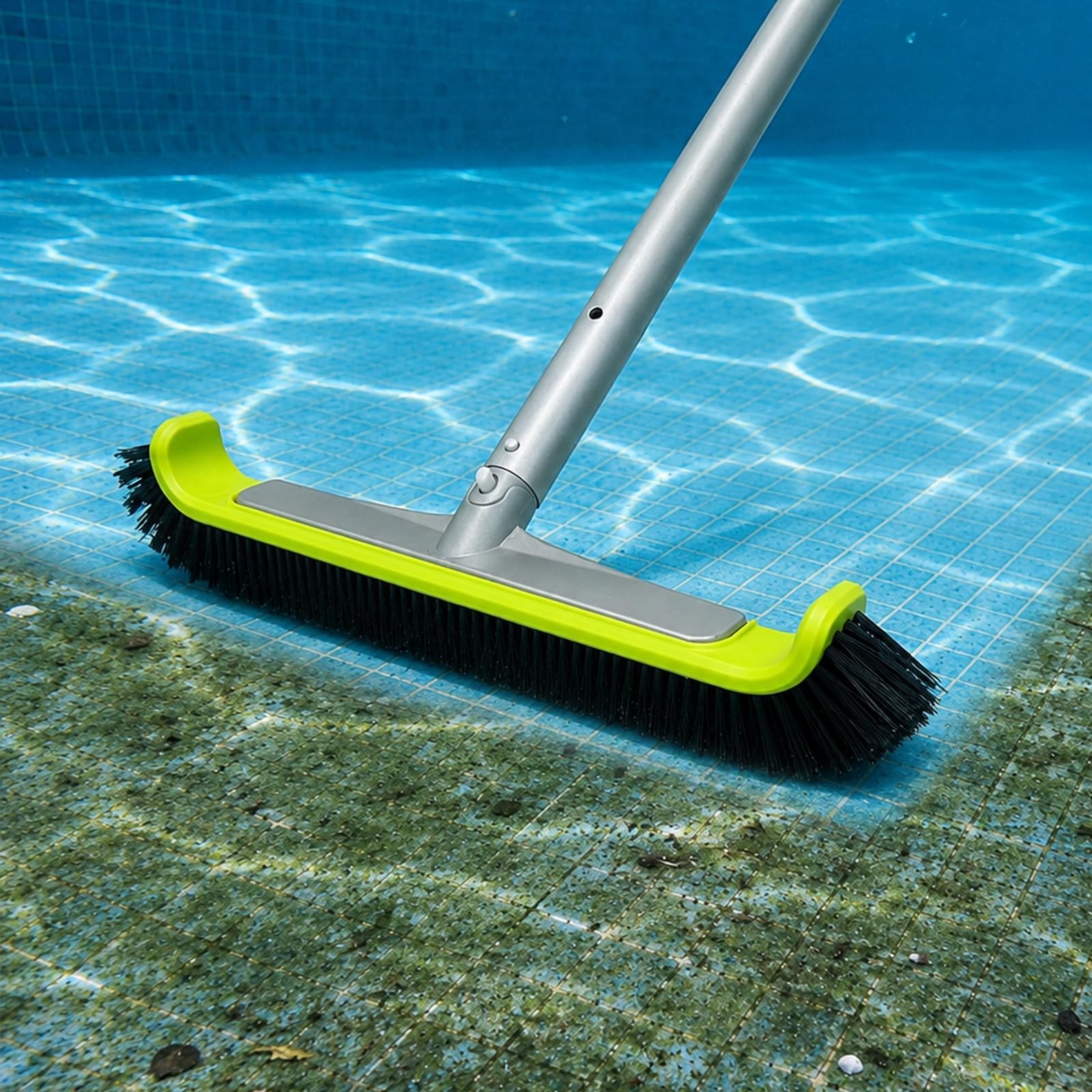 17.5″ Pool Brush Head for Cleaning Walls,Heavy Duty Inground/Above Ground Swi…