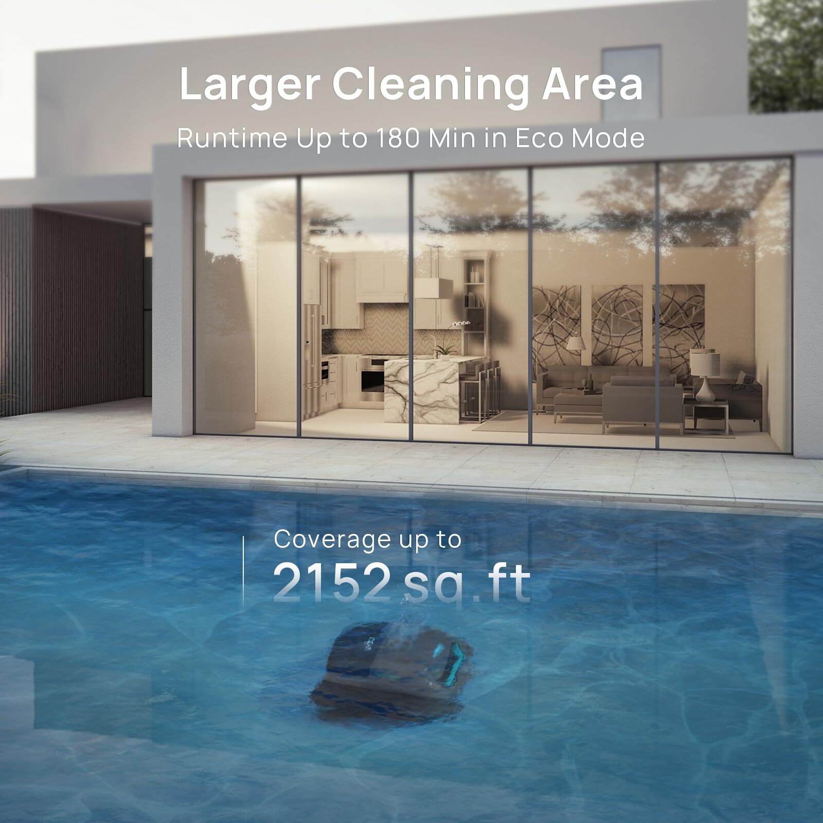 WYBOT C2 Vision Robotic Pool Cleaner Cordless Pool Vacuum Cleaner Inground Pool