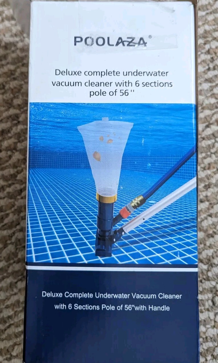 POOLAZA Portable Pool Vacuum Jet Underwater Vacuum Cleaner With 2 Mesh Bags