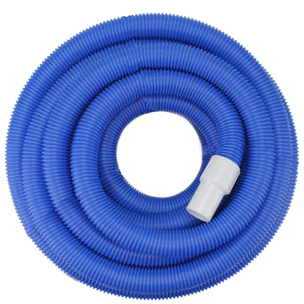 25 Ft. X 1.5 In. Blue Blow-Molded PE In-Ground Swimming Pool Vacuum Hose with Sw