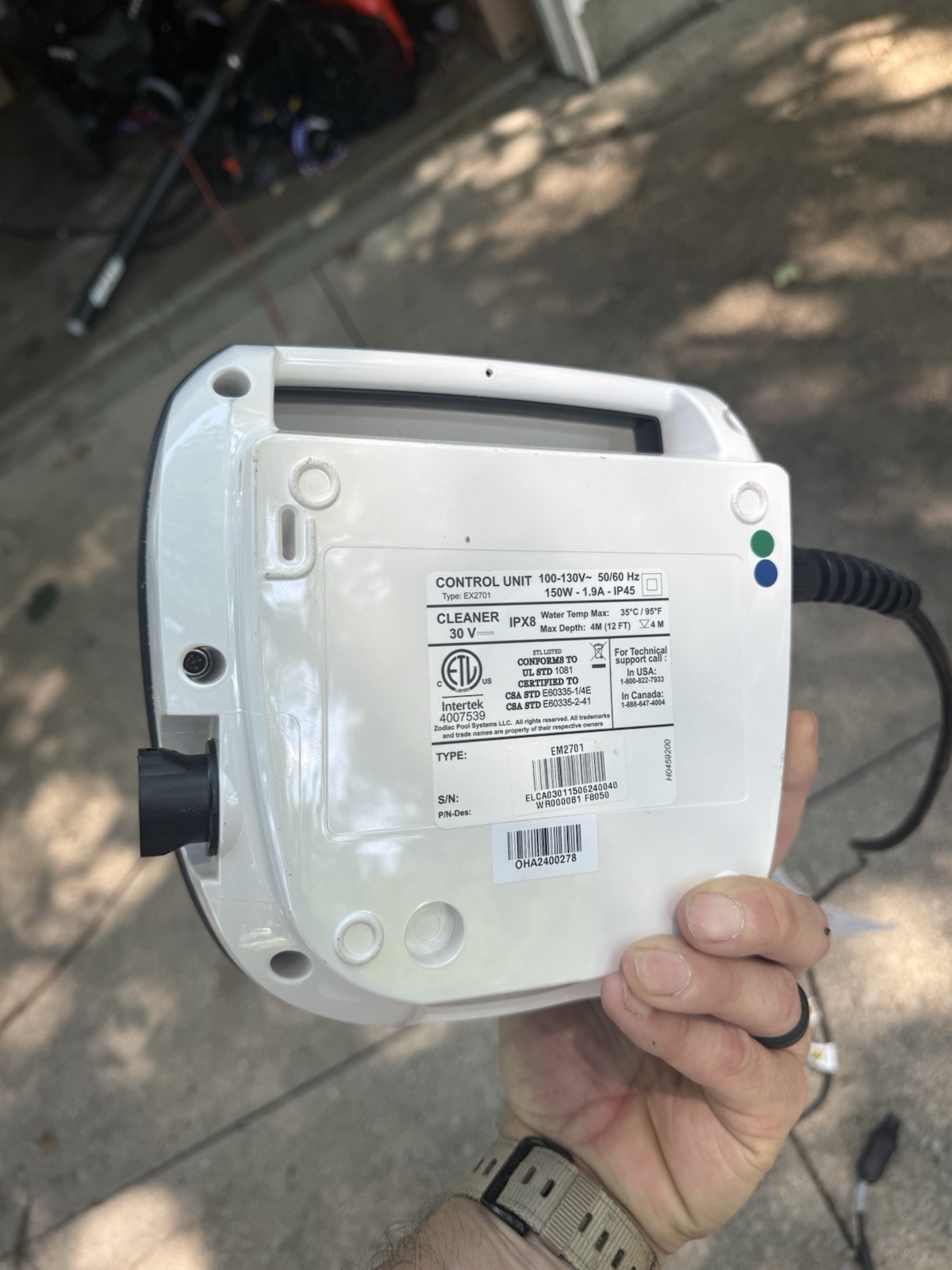Polaris F8050 Robotic Pool Cleaner Blue/Gray Surface Control w/ Control Unit