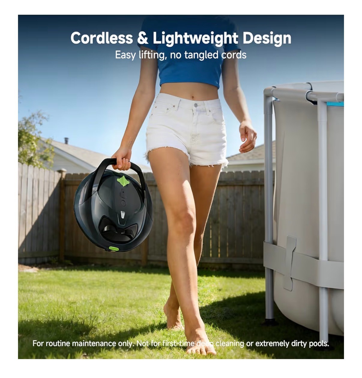 Pooloob PF1 Cordless Pool Vacuum Cleaner Robot: 150 Min Runtime, Triple Layer…