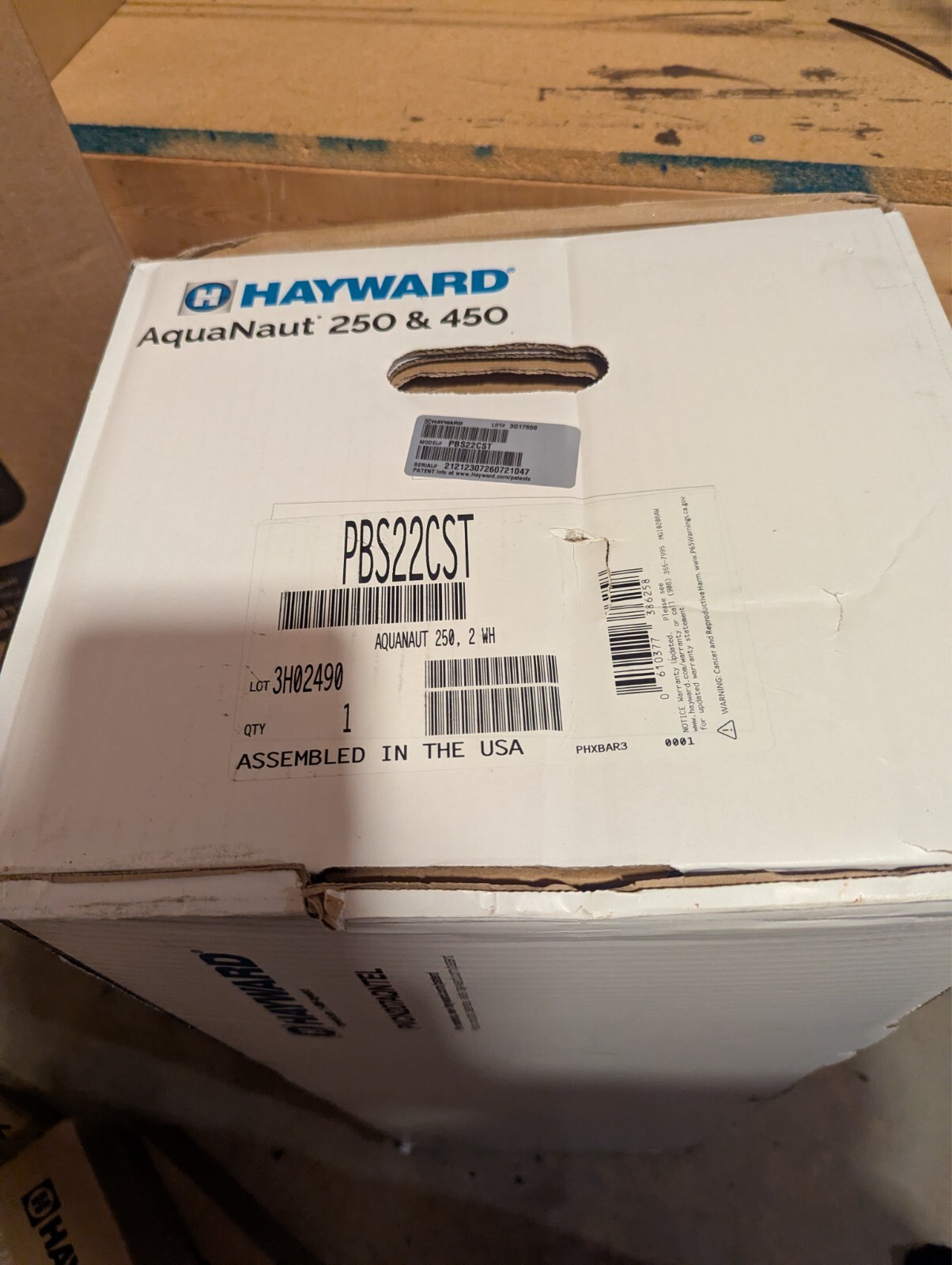 AQUANAUT 250 IN-GROUND SUCTION SIDE POOL CLEANER (HAYWARD – PBS22CST)