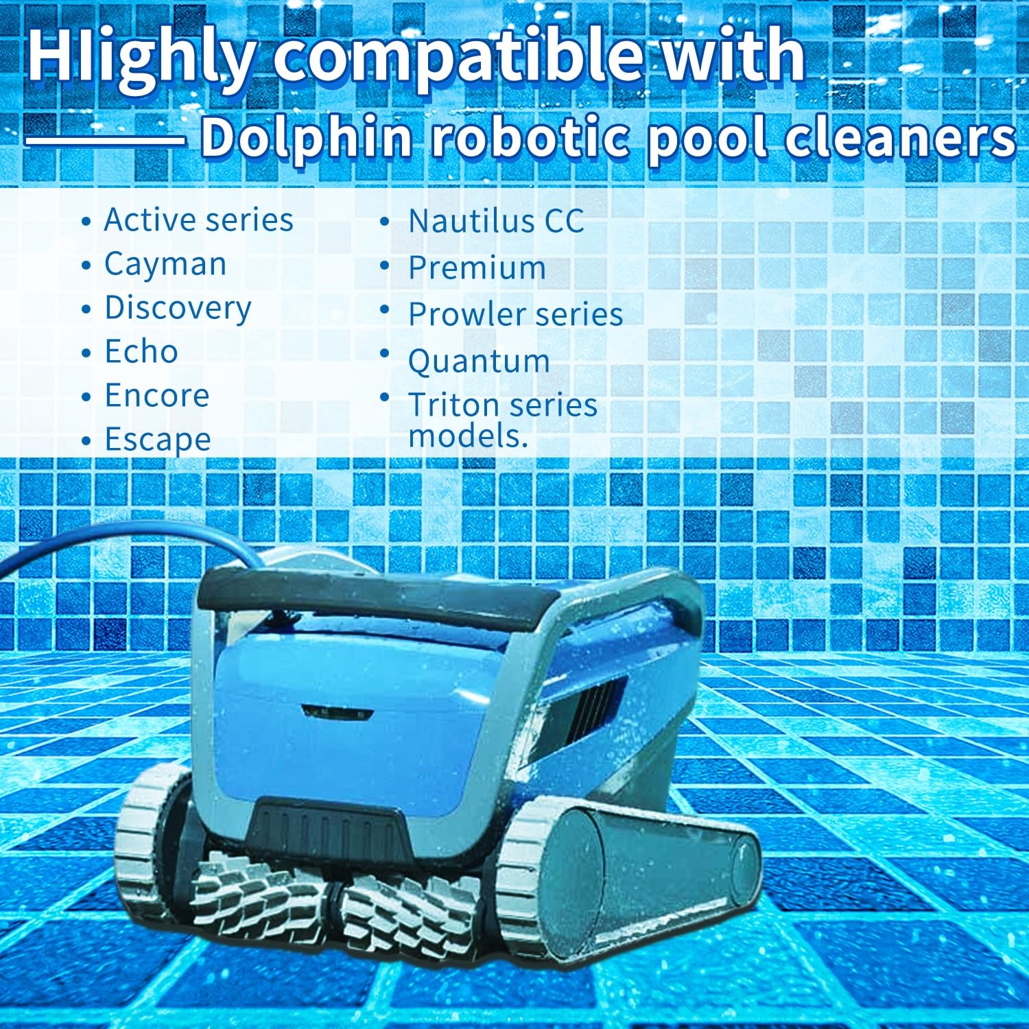 deawater Replacement Gray Tracks for Maytronics Dolphin Robotic Pool