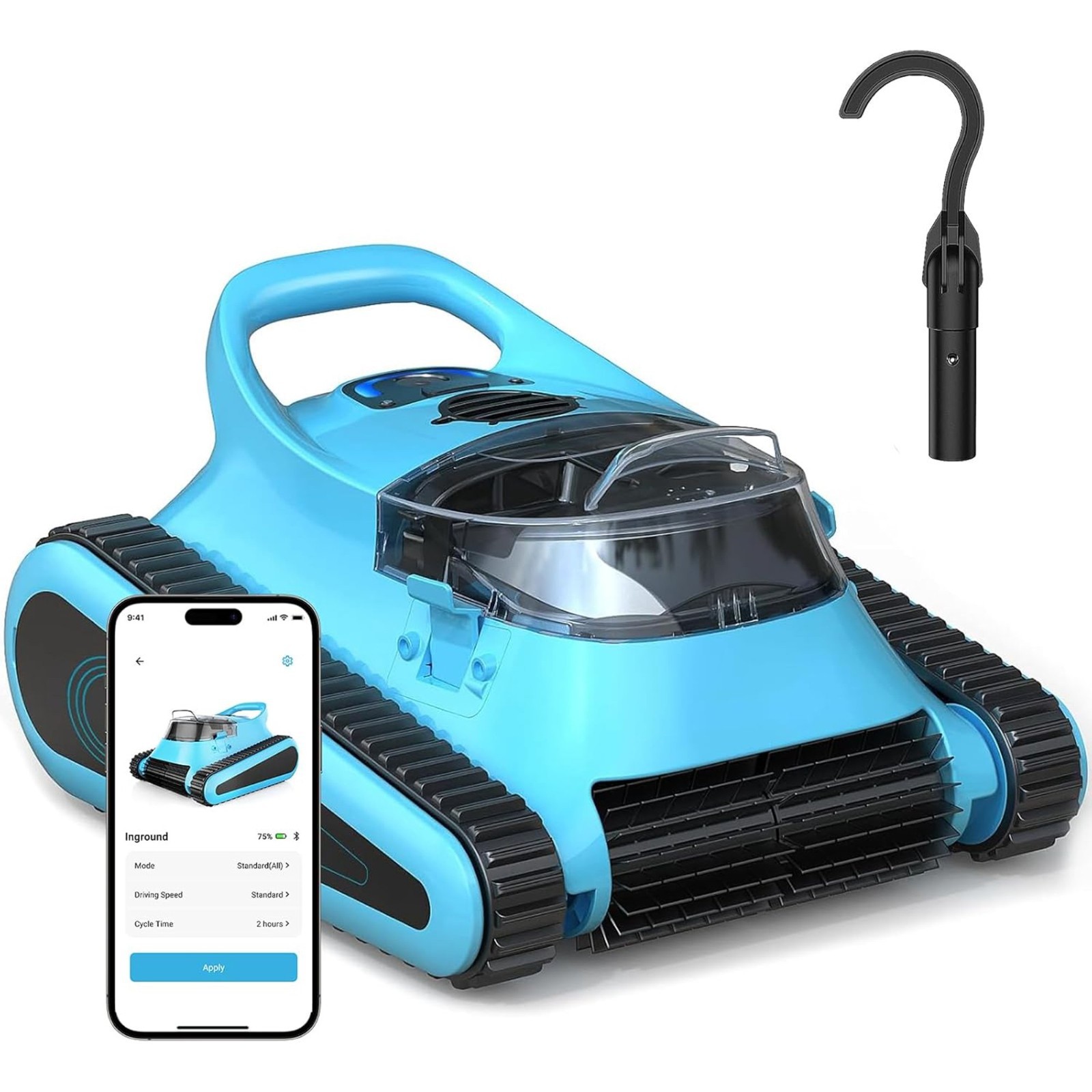 Robotic Pool Cleaner Cordless Wall Climbing Pool Vacuum Robot for Inground Pools