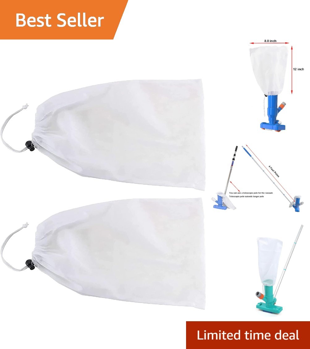 High-Efficiency 2-Pack Mesh Vacuum Bags for In-Ground/Above-Ground Pools