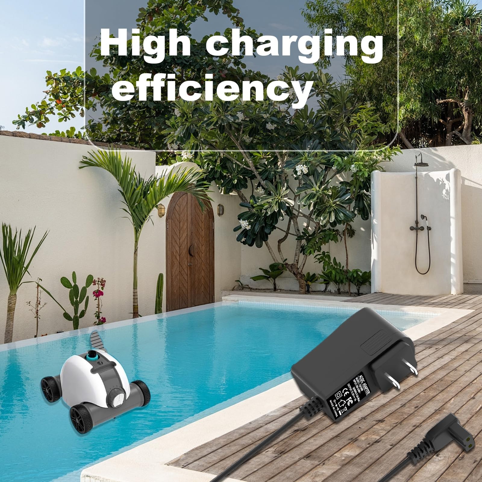 12.6V Pool Vacuum Charger Compatible with Aiper Seagull 600 800 1000 Power Adapt