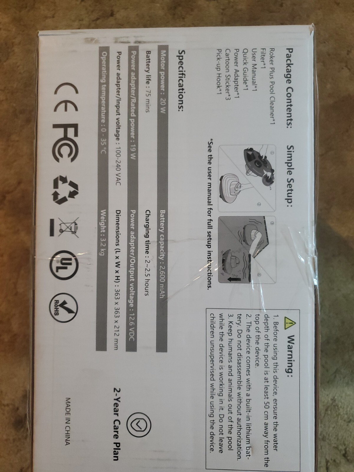 Hydrus Cordless Pool Vacuum Robotic Cleaner Automatic Cleaner Robot PC03 IP68