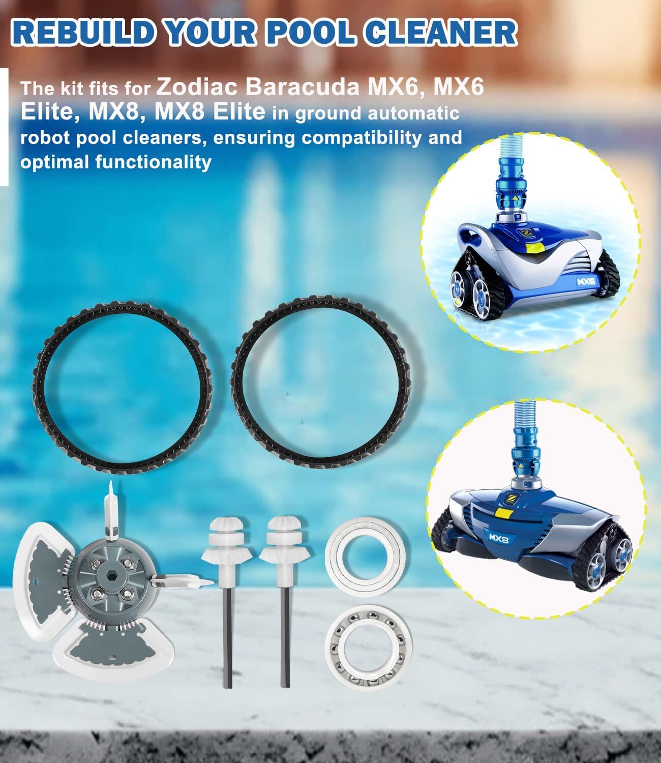 Tune Up Kit for Zodiac Baracuda MX8 MX6 MX8EL MX6EL Pool Suction Cleaner R052490