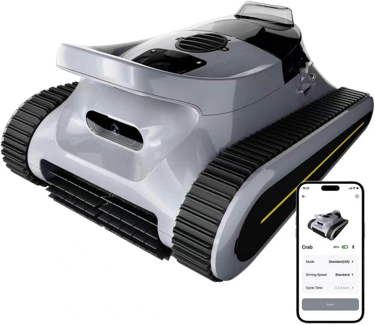 Cordless Robotic Pool Vacuum for Inground & Above Ground Pools, 3-Hour Runtime