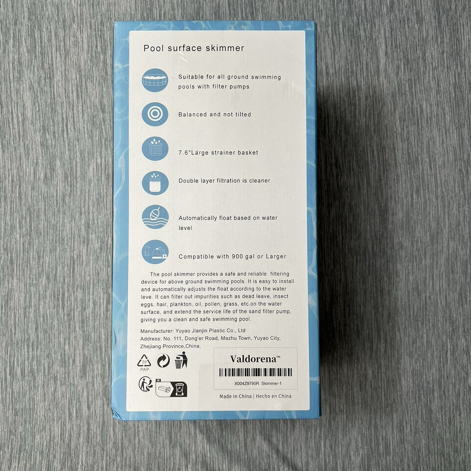 Automatic Surface Pool Skimmer – Floating Debris Catcher for Above Ground Pools