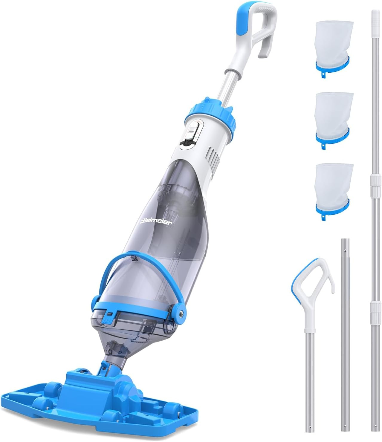 Handheld Pool Vacuum with Telescopic Pole, Updated Swimming Pool Cleaner 19 GPM