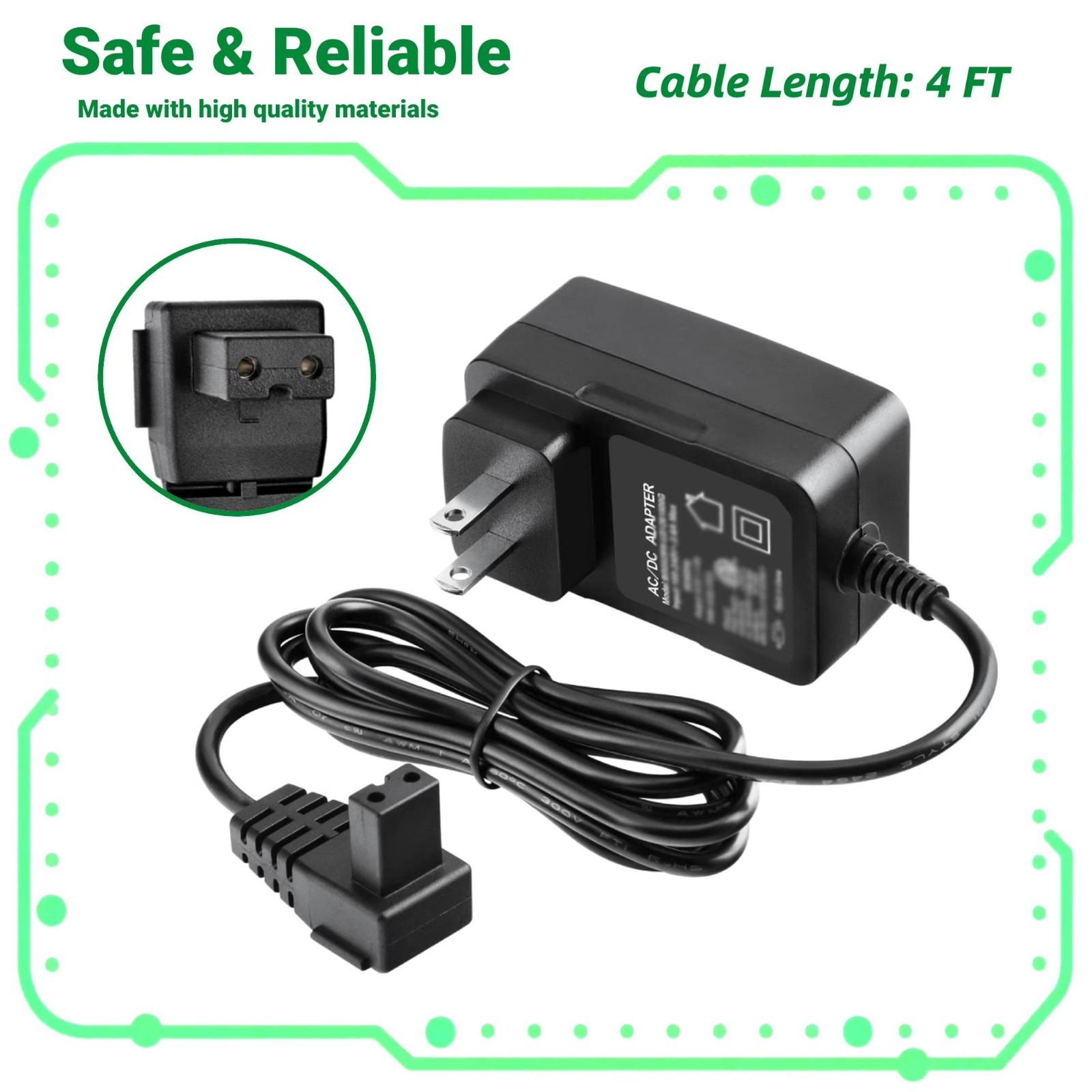 2-Prong 12.6V Charger Fits for Ausono HJ1103J Pool Vacuum Cleaner