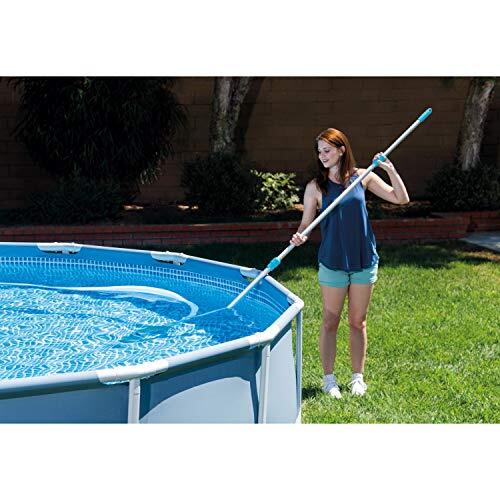 Intex Deluxe Pool Vacuum Maintenance Kit with Curved Wall Brush and Pole