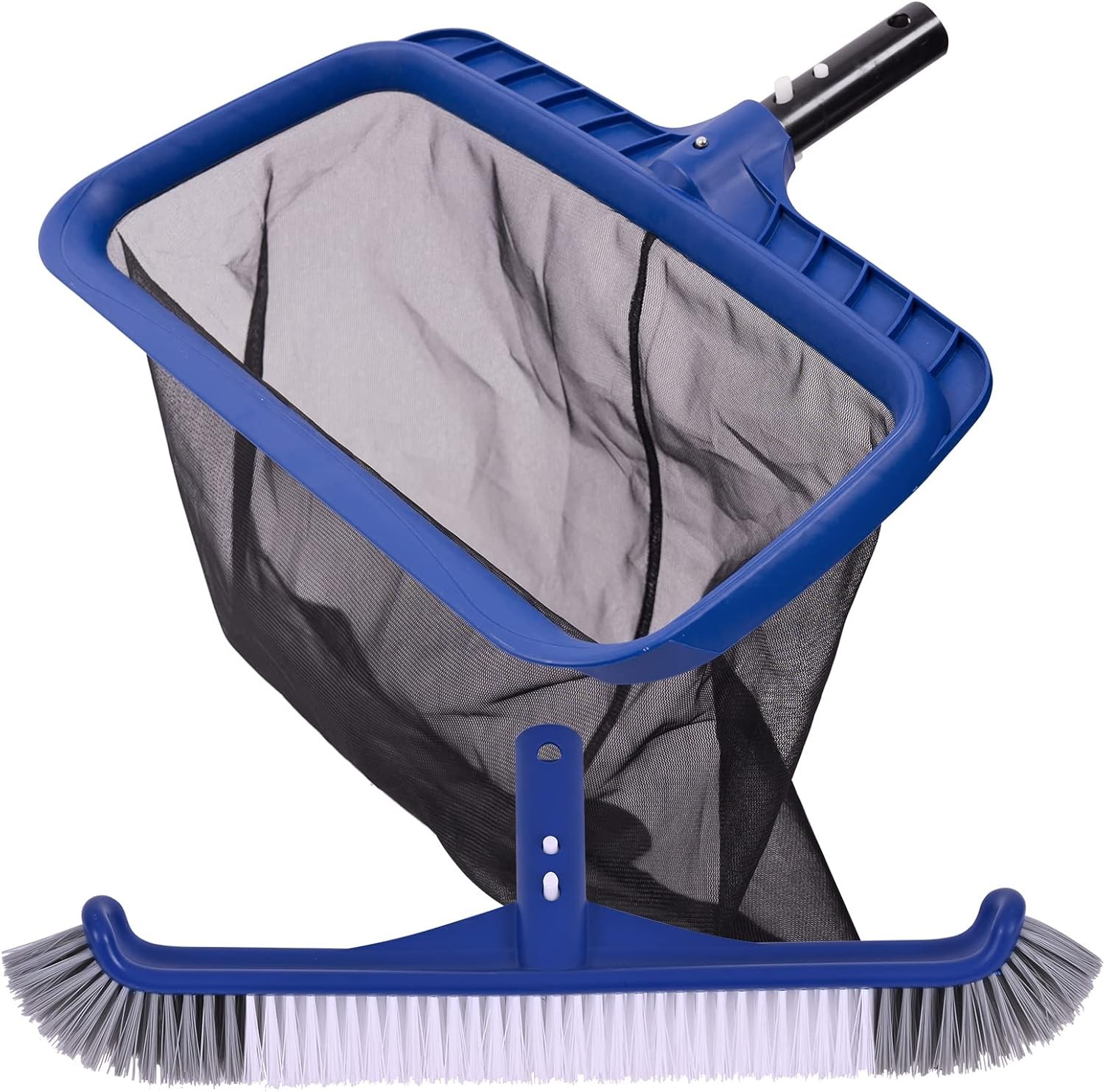 Pool Skimmer Net and Brush Kit Fine Mesh Leaf Net 17.5 In Pool Cleaning Head