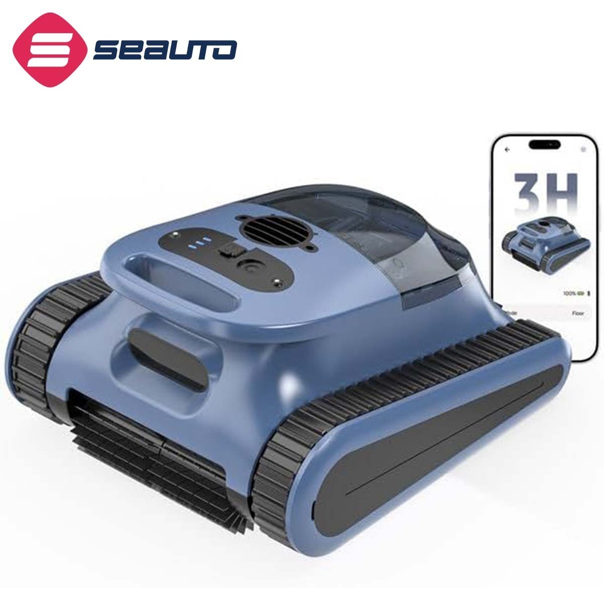 2026 NEW Seauto Cordless Robotic Pool Vacuum Cleaner Wall- Waterline Clean