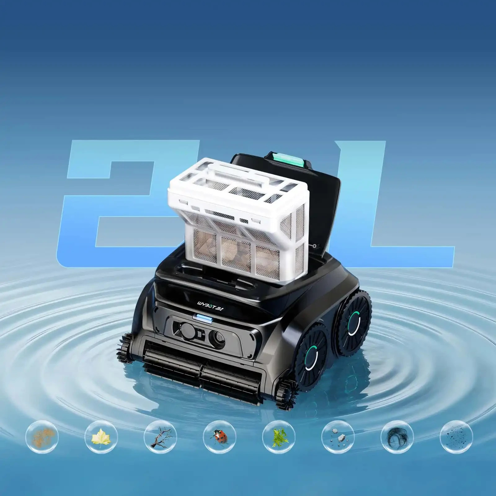 2026 WYBOT B1 Robotic Pool Cleaner – Wireless – App Control – 120 Minute Runtime
