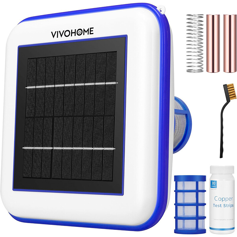 Solar Pool Ionizer Chlorine-Free Sun Shock & Water Purifier Up to 35,000 Gal