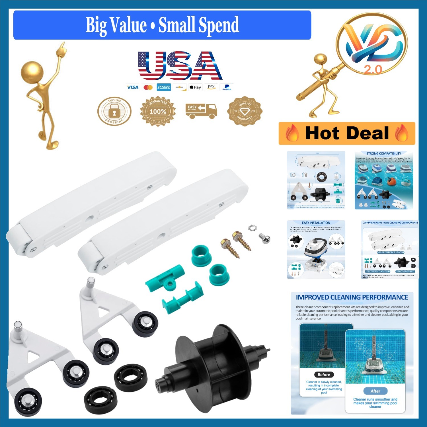 Hayward Pool Vac XL/Navigator Pro A-Frame and Pod Tune-Up Kit Replacement