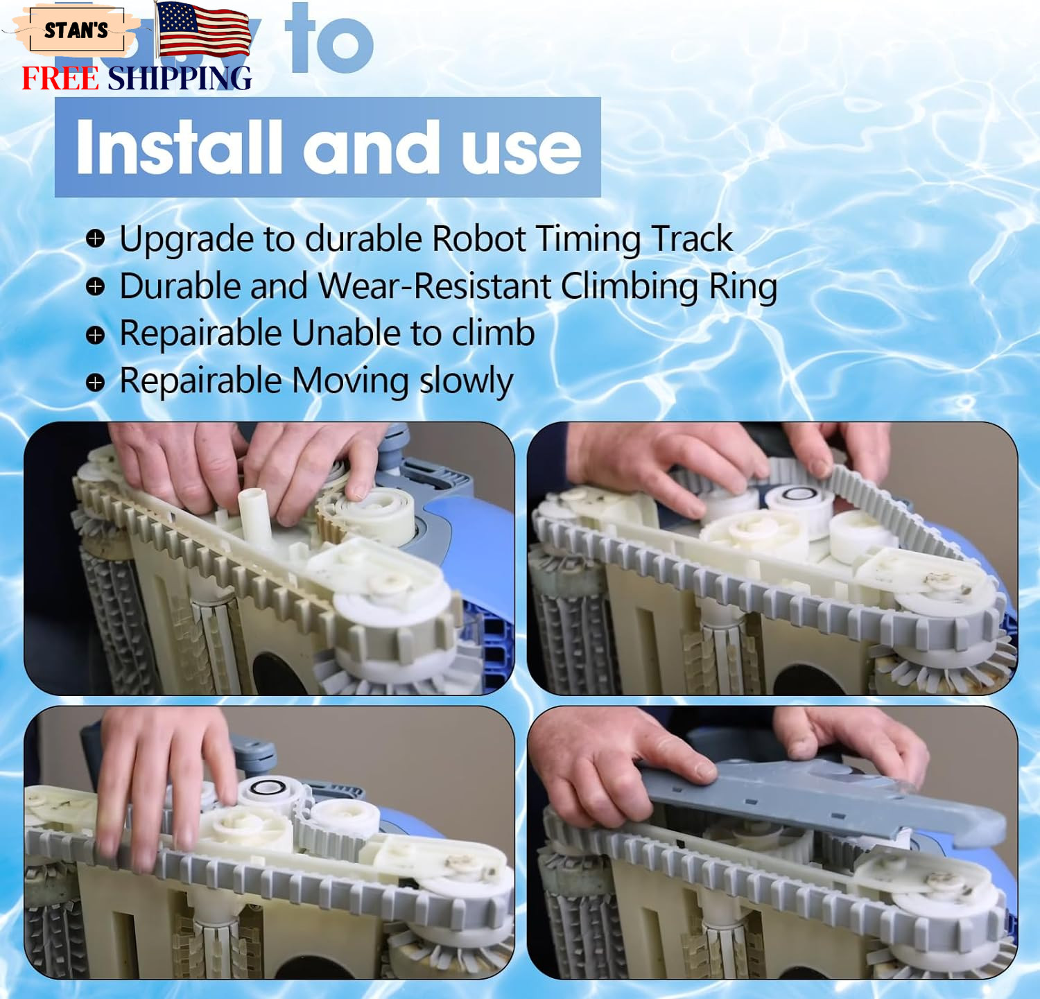 Pool Cleaner Accessories Combo Replacement Kit The Climbing Ring 6101611-R4 T…