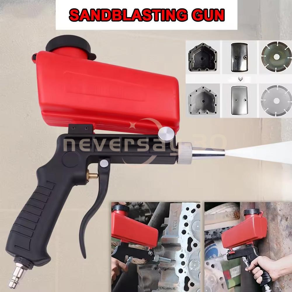 Portable Handheld Air Compressor Speed Sand Gun Blaster Sand Blasting 1/4 in