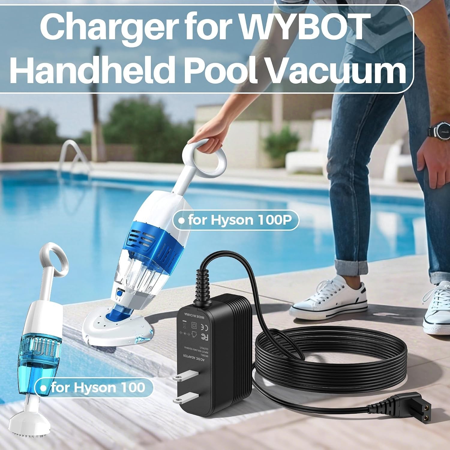 Durable Solar 12.6V Charger for WYBOT Hyson 100 Pool Vacuum – Certified