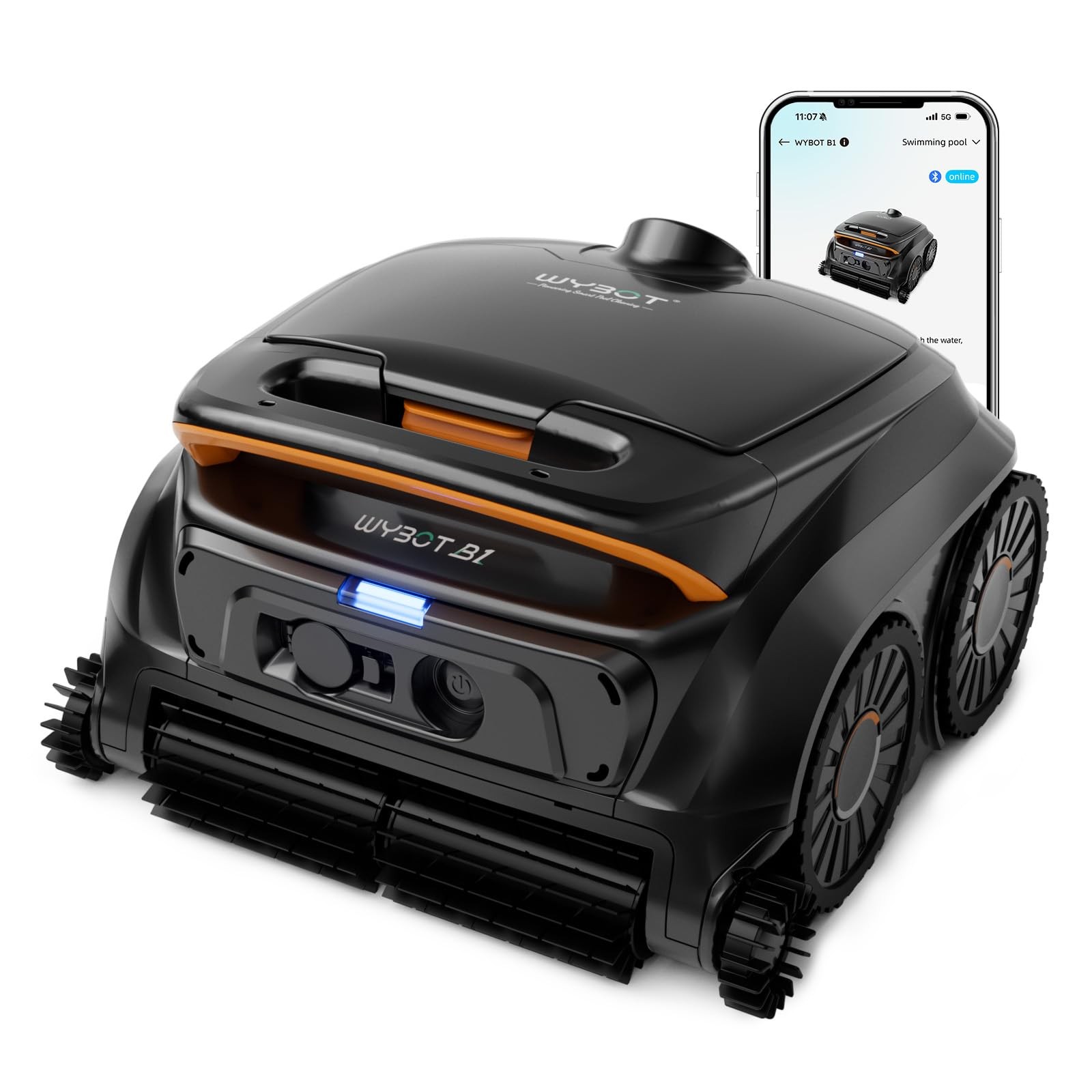 (2026 New) WYBOT B1 Robotic Pool Cleaner Floor and Wall Cleaning 120min Runti…