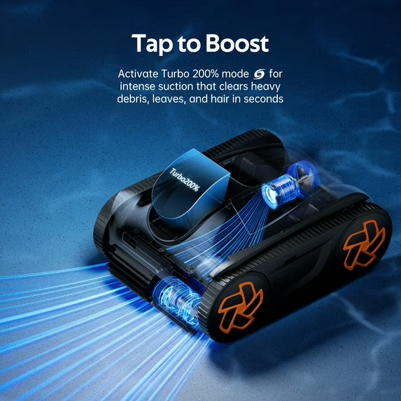 iGarden Cordless Robotic Pool Cleaner Wall Climbing APP Pool Vacuum Cleaner
