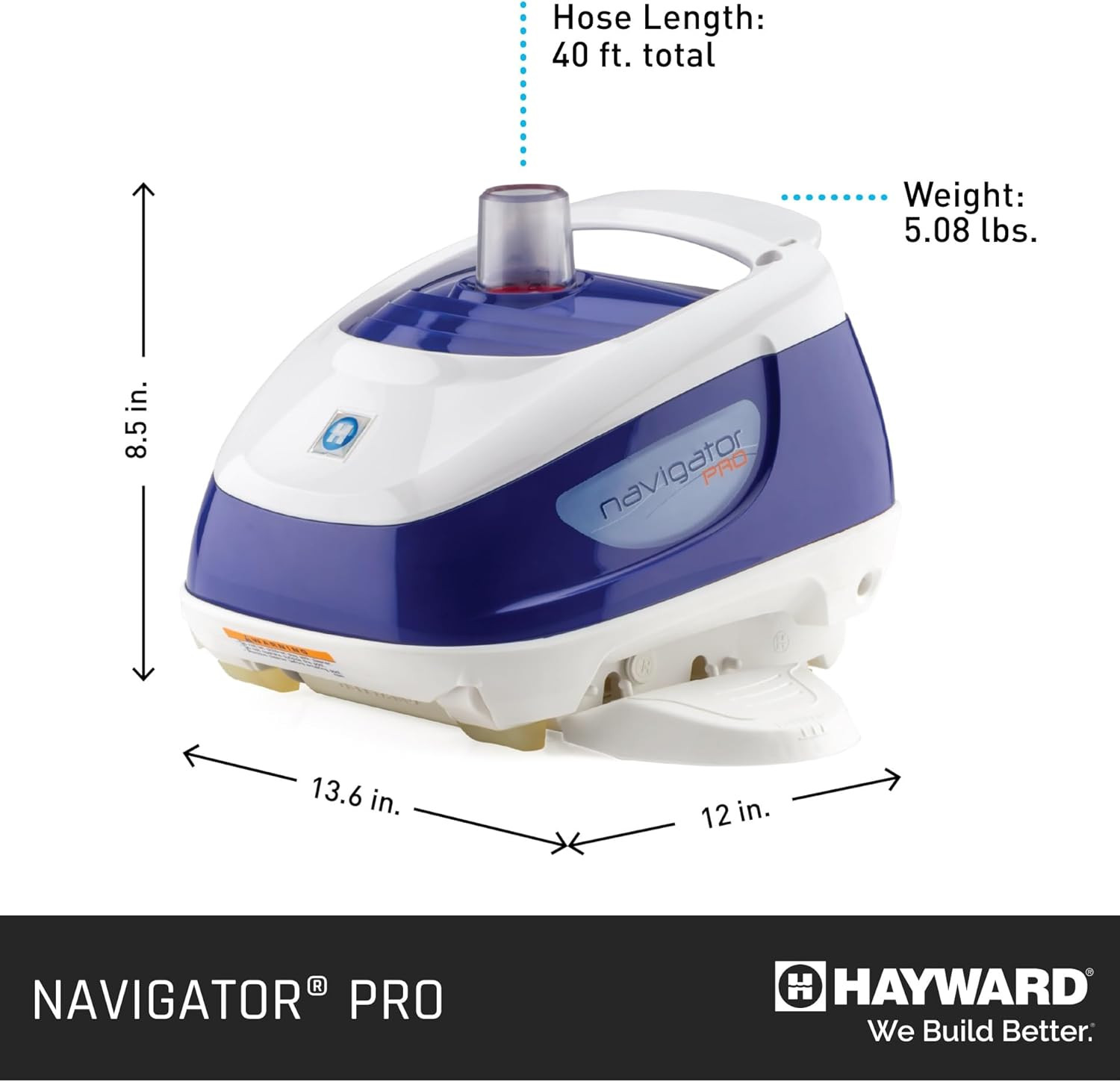 Navigator Pro Suction Pool Cleaner for In-Ground Gunite Pools up to 20 X 40 Ft.