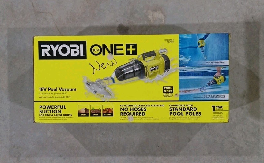 RYOBI PCL780B 18V Handheld Pool Vacuum Cleaner W/ Floor Head (Tool Only) New OB