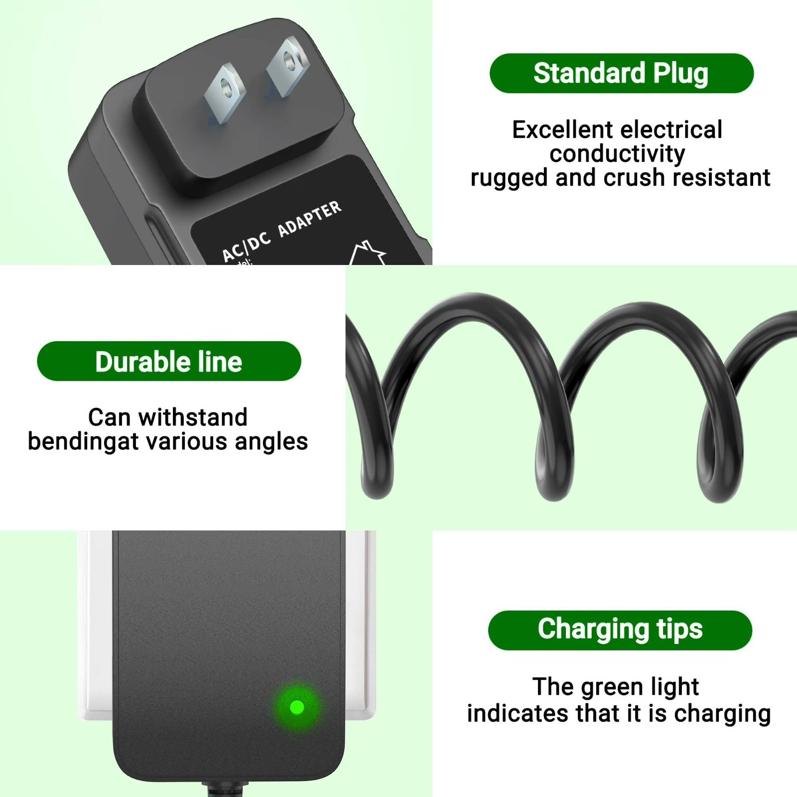 2-Prong 12.6V Charger Fits for Ausono HJ1103J Pool Vacuum Cleaner
