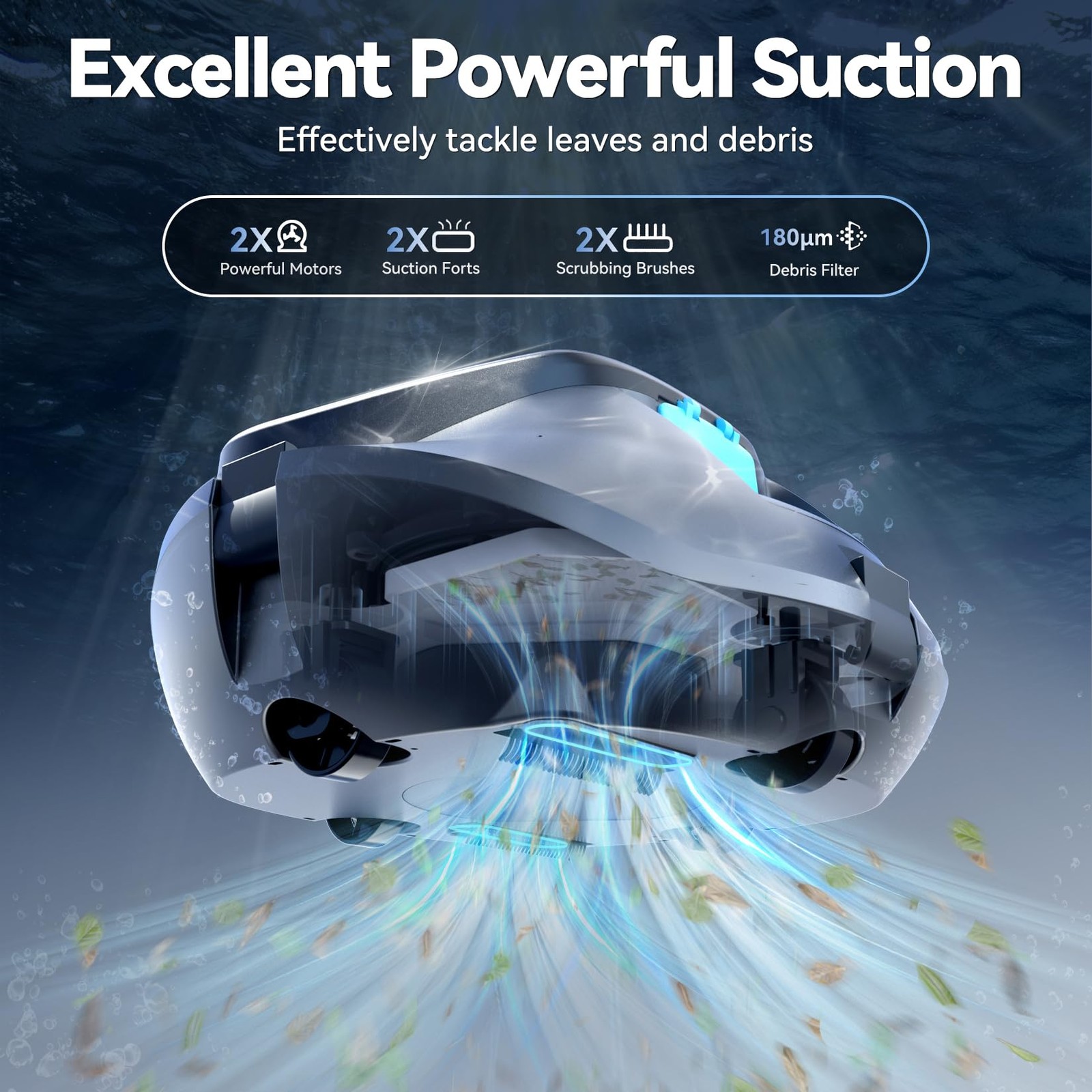 Pondee X1 Robotic Pool Vacuum, Cordless Pool Cleaner with 120-Min Runtime, Au…
