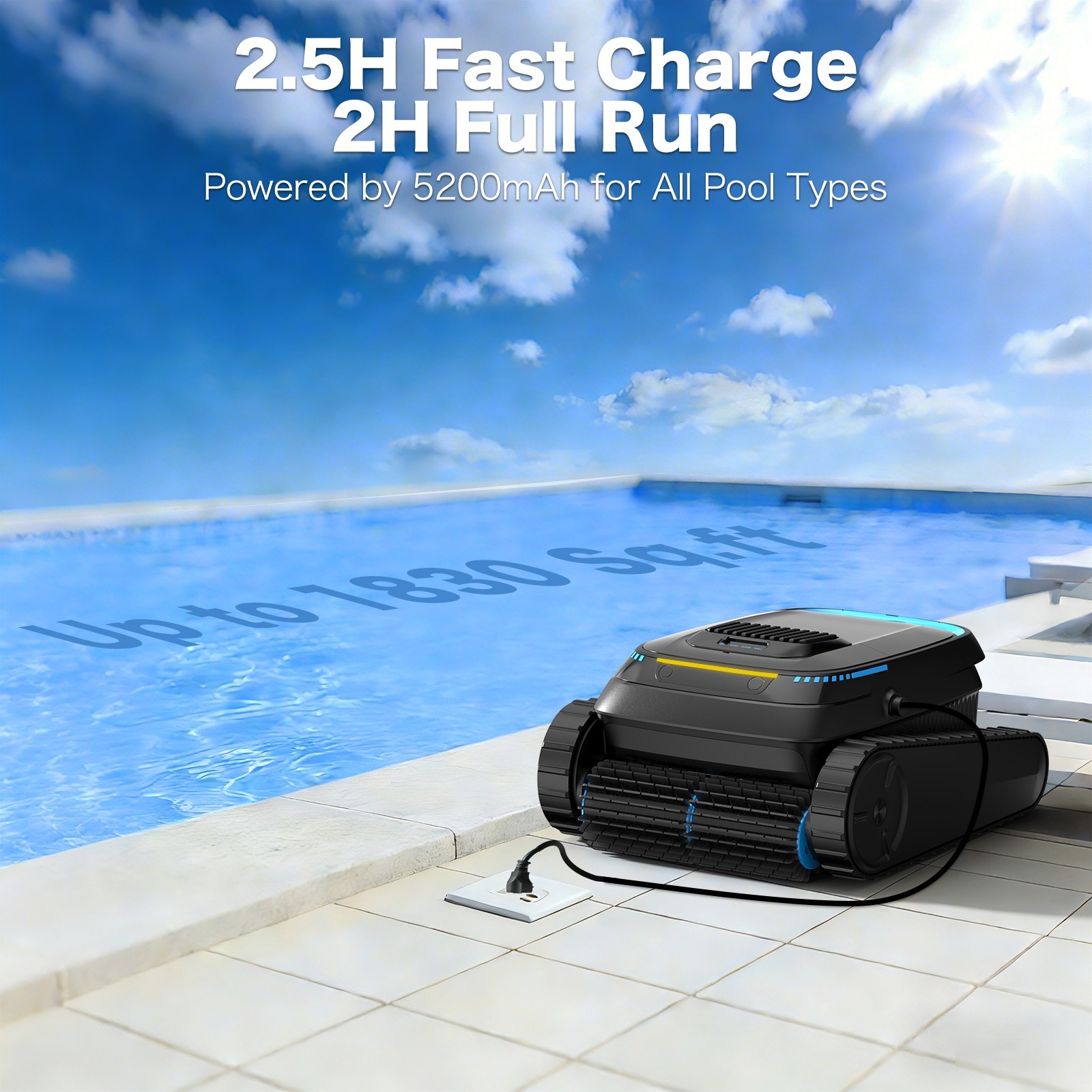 Refurbished AIRROBO CP20 Robot Pool Cleaner Vacuum Inground Floor Wall Waterline
