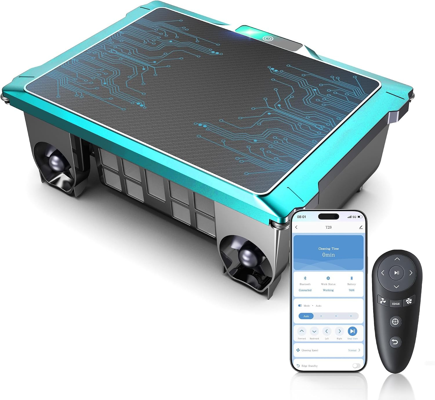 EZIOOV 2026 Upgraded Automatic Robotic Pool Surface Cleaner T2B