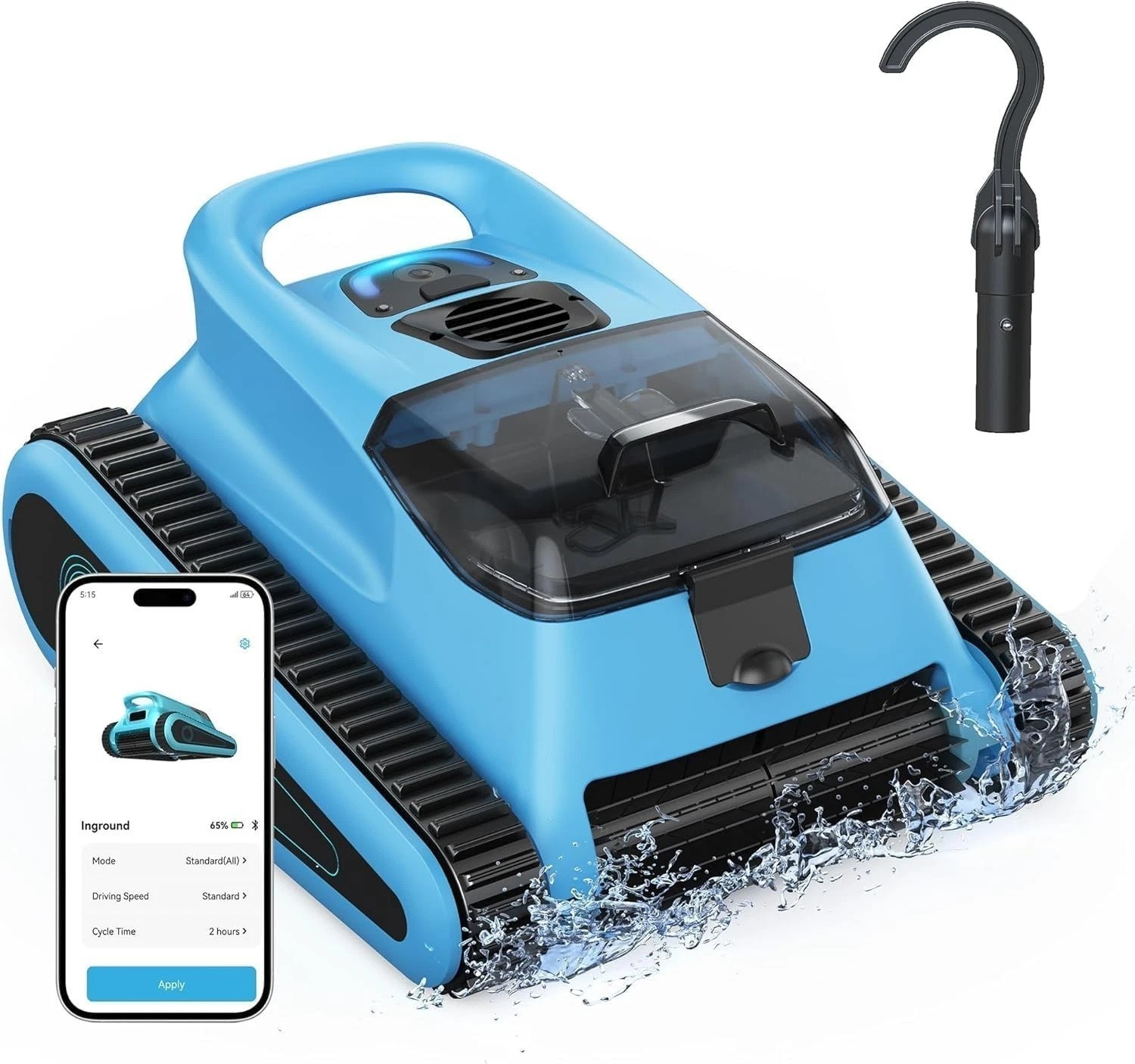 SEAUTO Pool Vacuum, 3 Modes for Inground & Above-Ground Pools Up to 2150 Sq. Ft