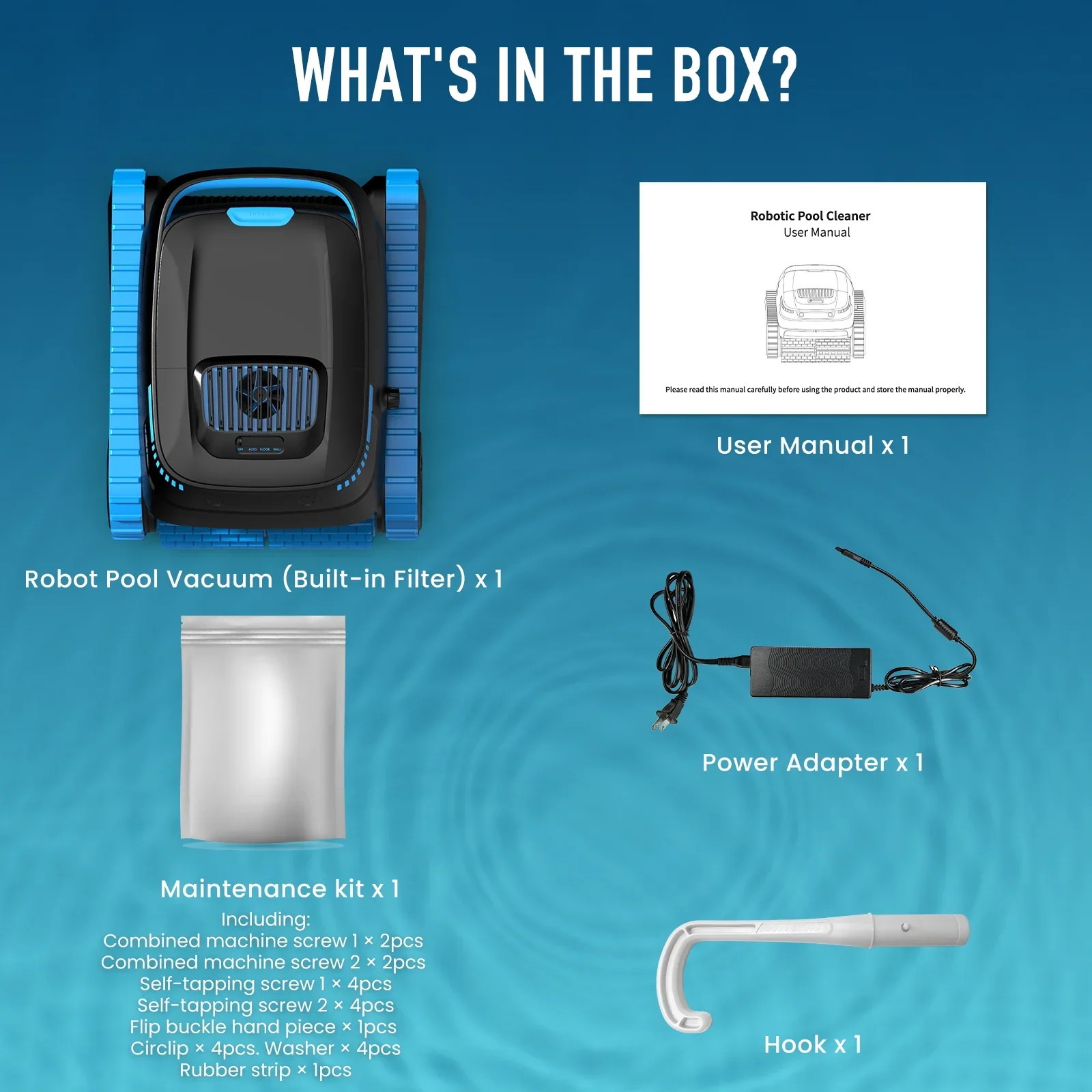 CP40 Cordless Robotic Pool Cleaner with Wall Climbing, 120-Min Runtime