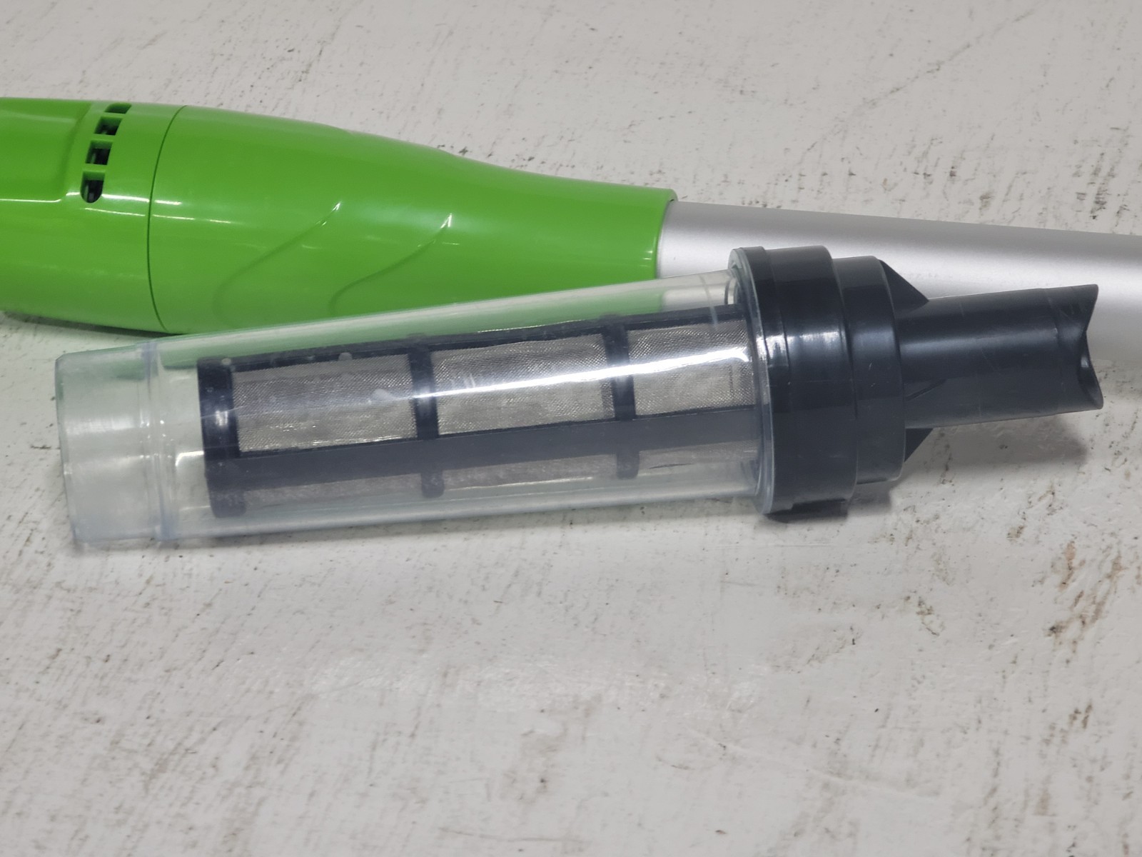Poolergetic Pool Vacuum Cleaner Green/Black Brush Nozzle & Power Cord OPEN BOX