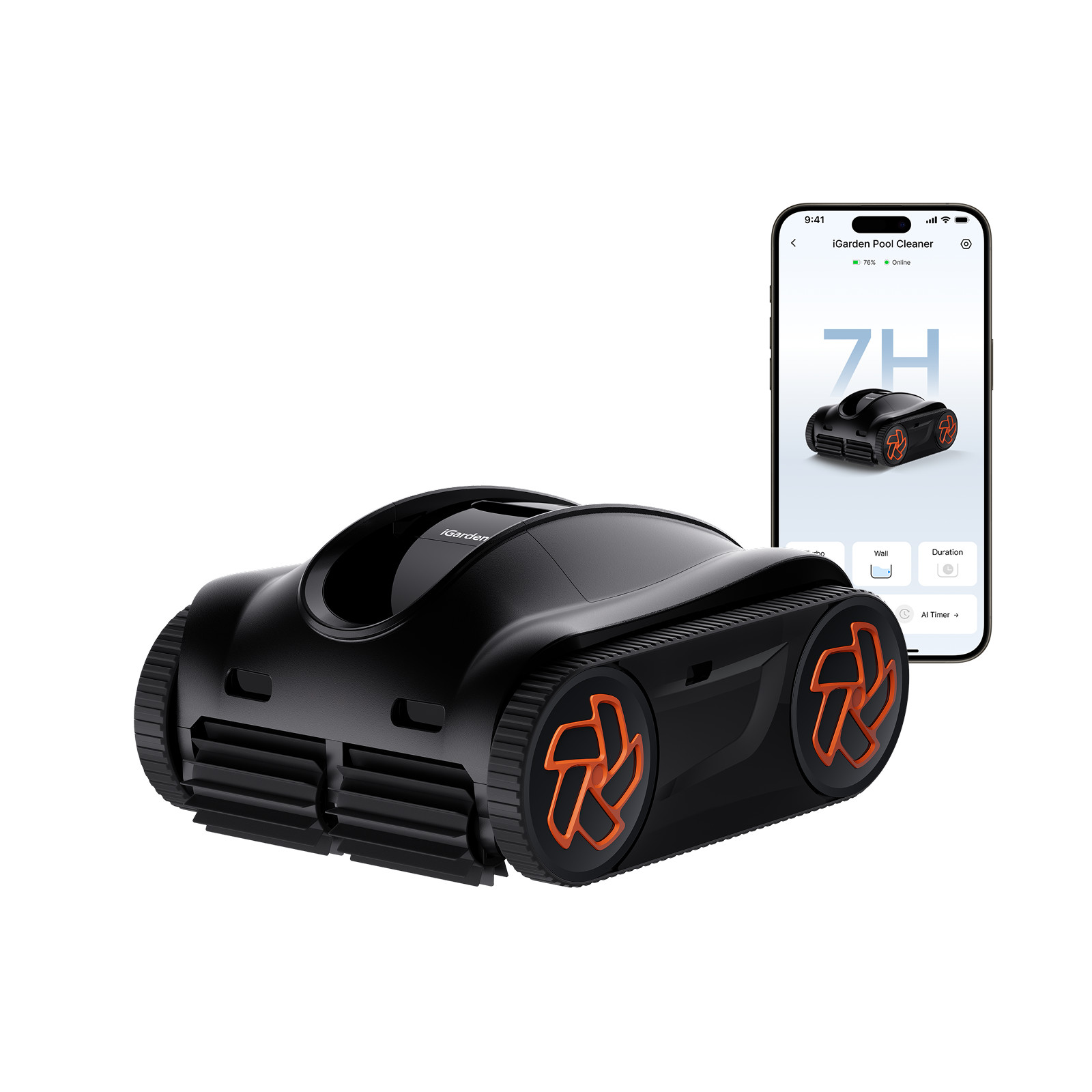 iGarden K Series Pool Cleaner, Cordless Robotic Pool Vacuum for Inground Pool