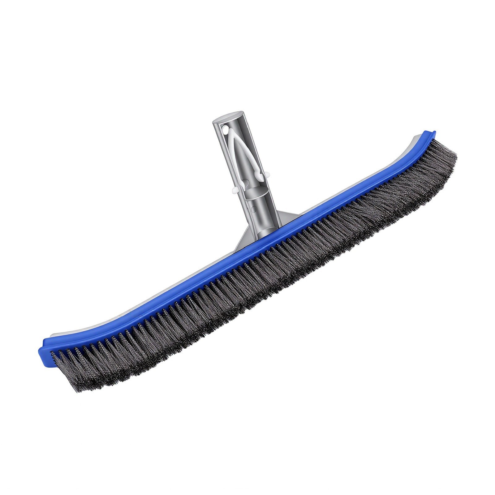 18 Inch Wide Pool Brush Head Curved Ends Nylon Stainless Steel Wire Heavy Du NEW