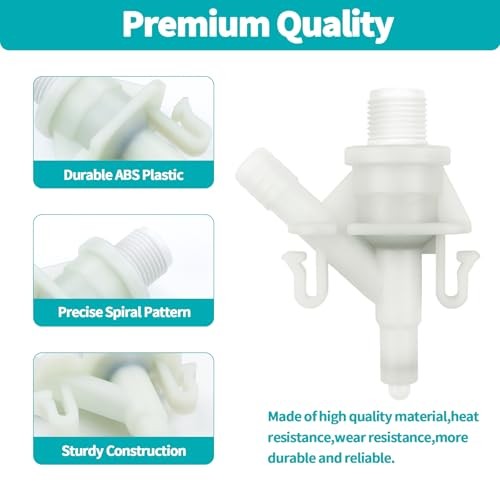Pack 385311641 RV Toilet Water Valve Replacement Kit, Durable Plastic Water 2