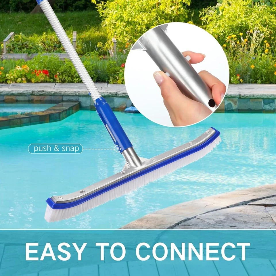 Professional Heavy Duty 18″ Swimming Pool Floor Wall Cleaning Brush Head Tool